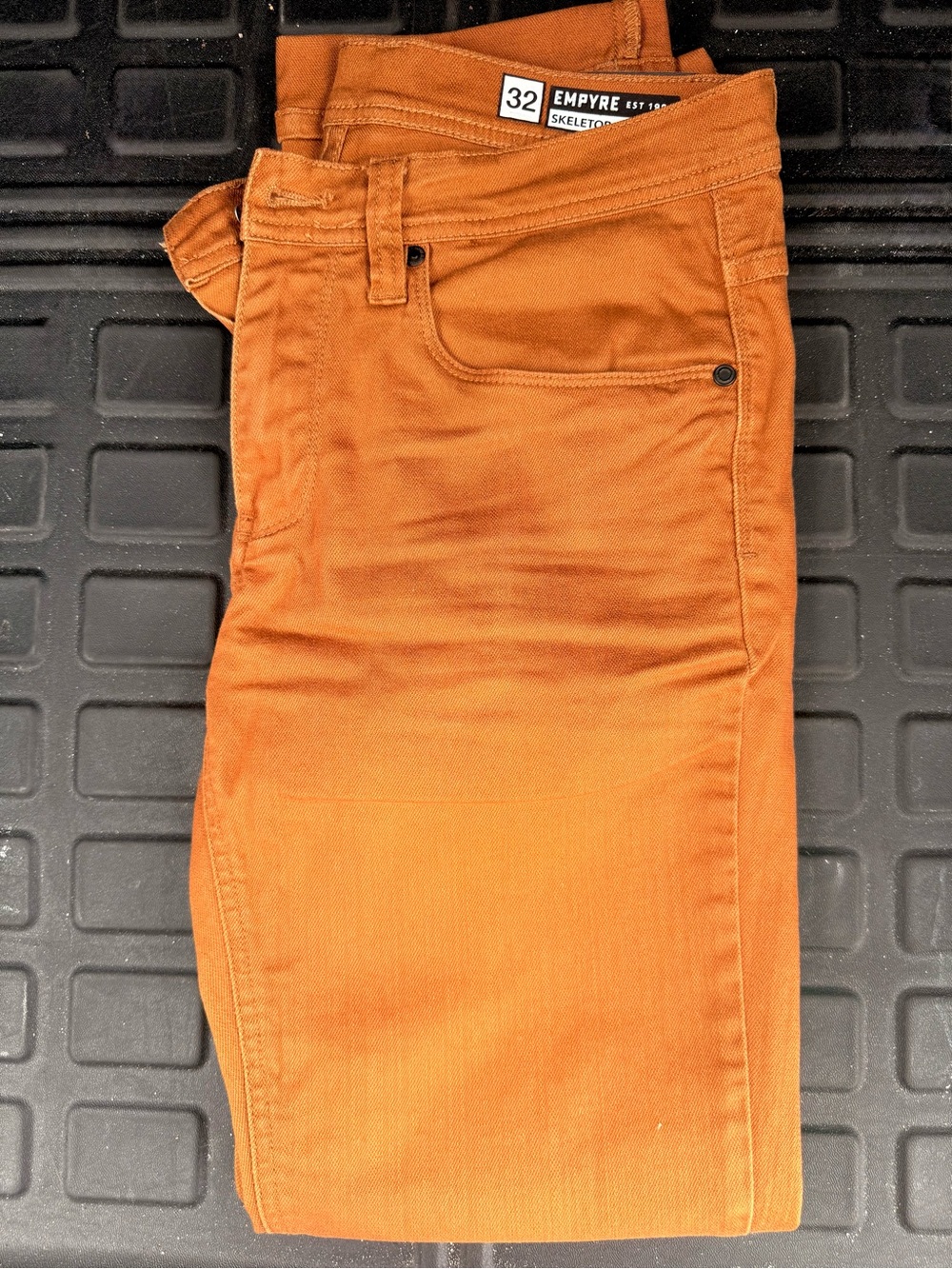 Empyre Orange/Brown Slim Fit Chinos